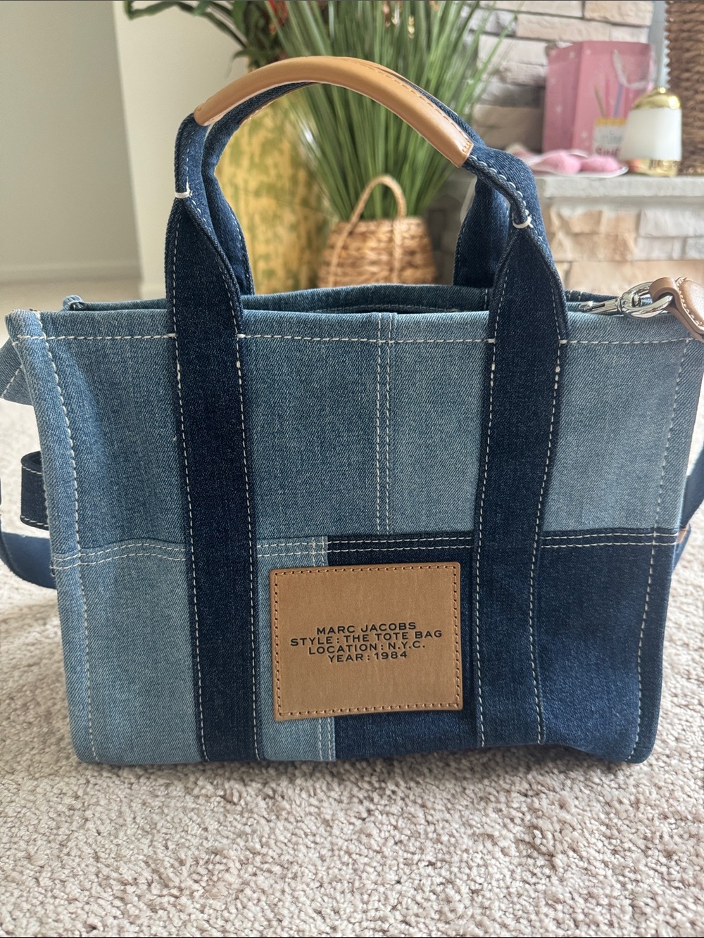 Marc Jacobs Patchwork Denim The Tote Bag - Blue - Picture 2 of 4